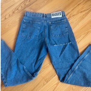 RAGGED jeans dark blue wash with rip